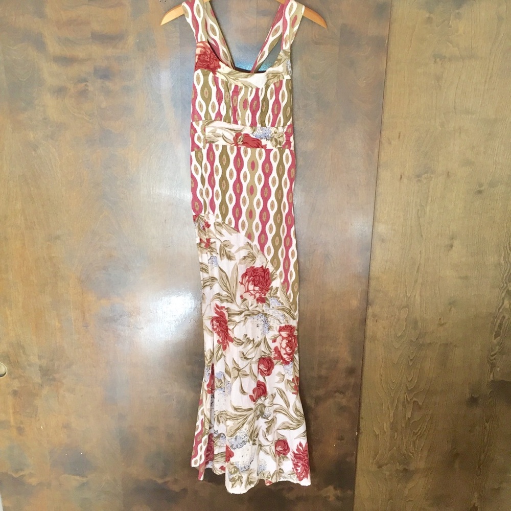Pink and Green cotton Maxi